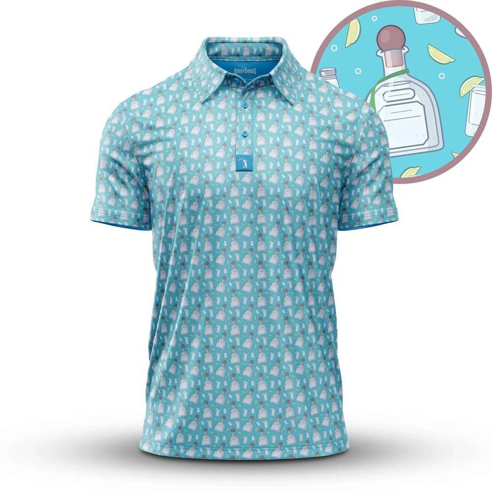 NEW BOGEY BROS men's tequila polo shirt in blue